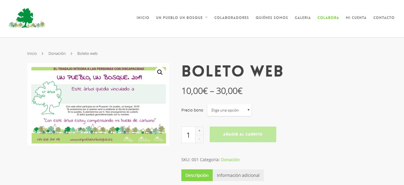 ¡Boleto web disponible para plantación 6 de Abril en Ávila! #Unpueblounbosque