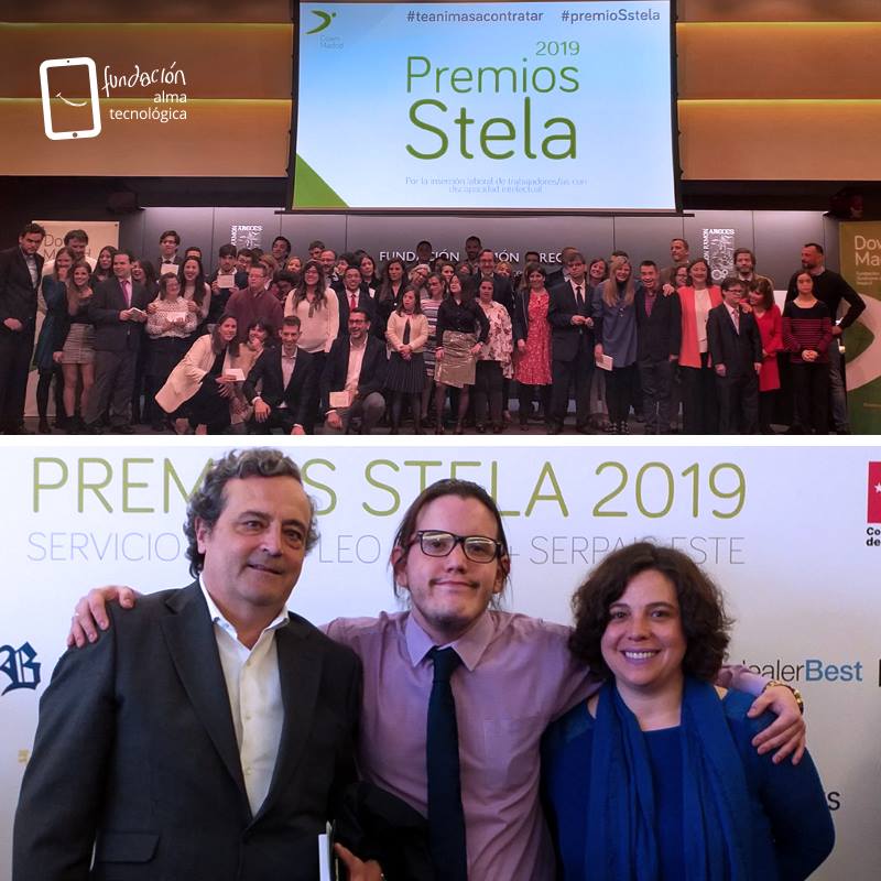 Vector ITC recibe el premio Stela 2019 por la contribución a la integración laboral de personas con discapacidad de la Fundación Síndrome de Down de Madrid.