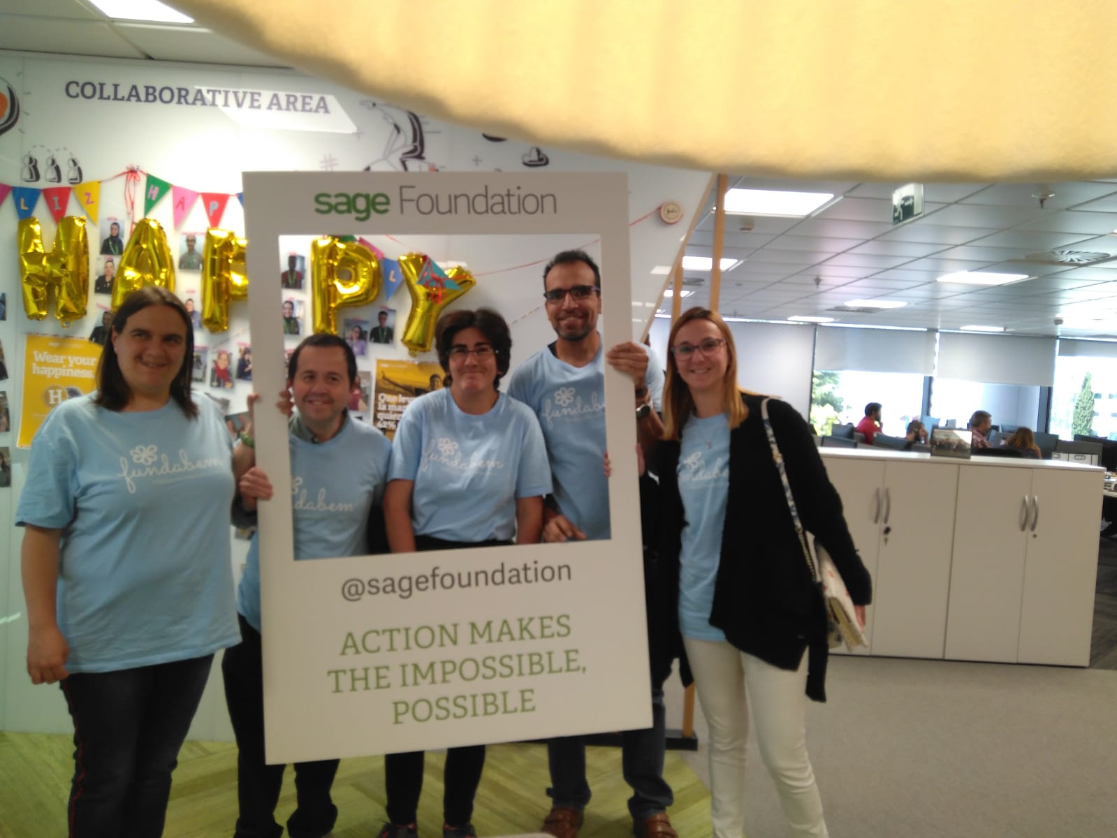 Fundabem, desembarca en la central de #SageSpain en Madrid. Sensibilización y voluntariado. Un día de fortalecimiento de alianzas. #Fundabem