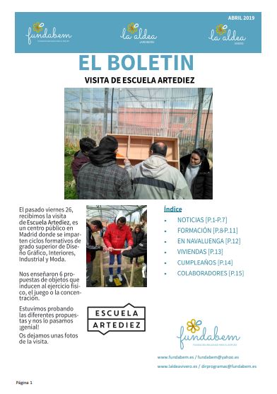 ¡Ya esta disponible el boletín de abril 2019!